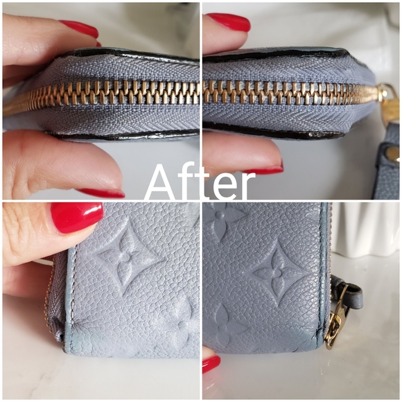 **SOLD** Authentic Pre-owned Louis Vuitton Blue Empreinte Zippy Wallet - Picture 12 of 16